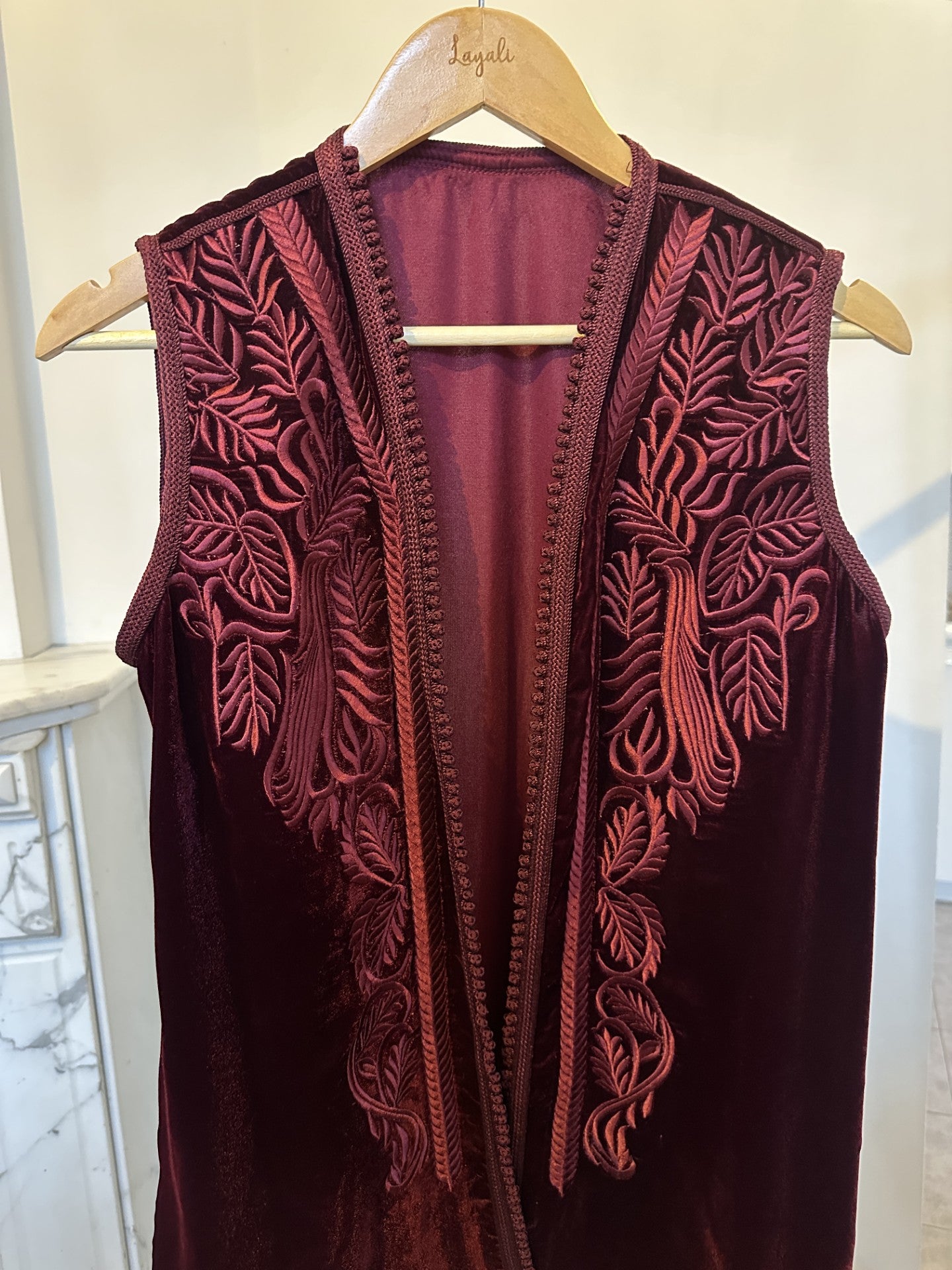 Kimono court brodé