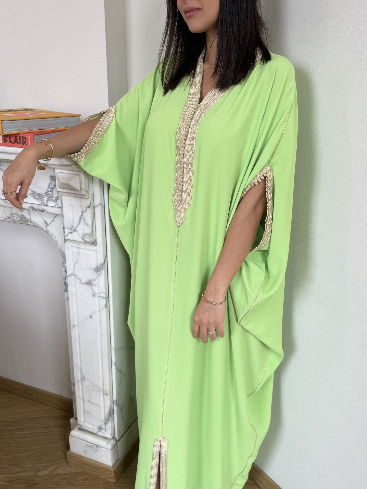 Gandoura d'Été en Crêpe de Soie
